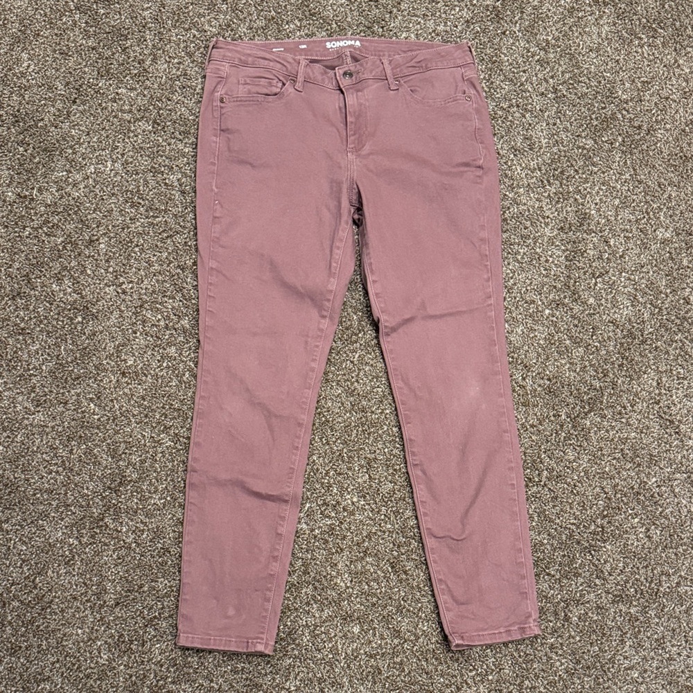 Sonoma Women's Mauve Skinny Jeans
